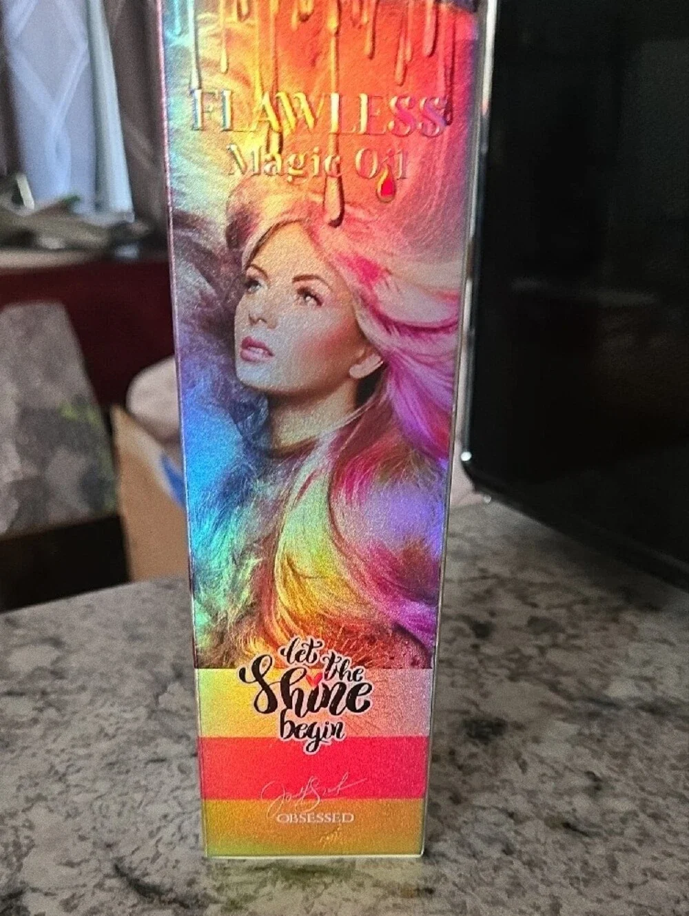 Royale Flawless Magic Oil Hair Serum — Pink Holographic Bottle